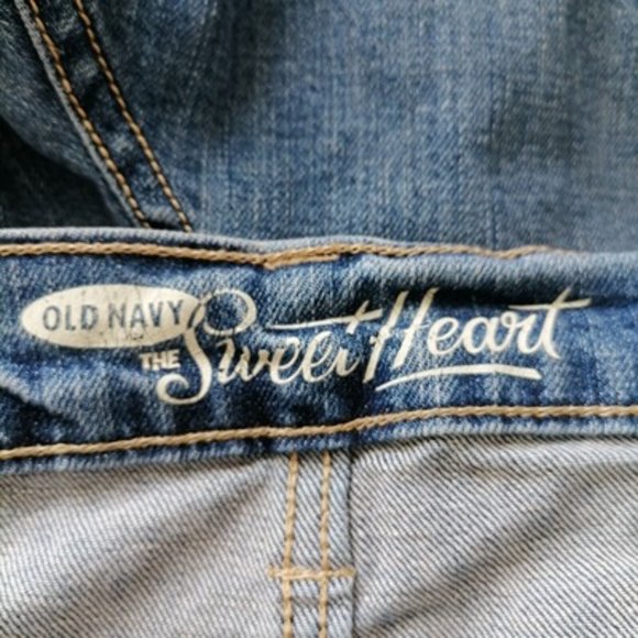 Old Navy Womens Blue High Rise Distressed The Sweetheart Straight Jeans Size 16 - Picture 5 of 8